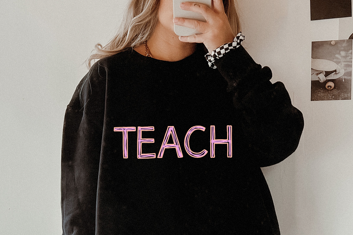 Tired Club | Outline Font Trio, a Handwritten Font by KA Designs (Photo 11 of 16)