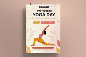 Yoga Day Poster Template, a Flyer Template by MightyDesign