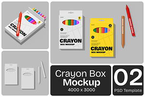 Crayon Box Mockup, a Pens & Pencil Mockup by Permadi Creative