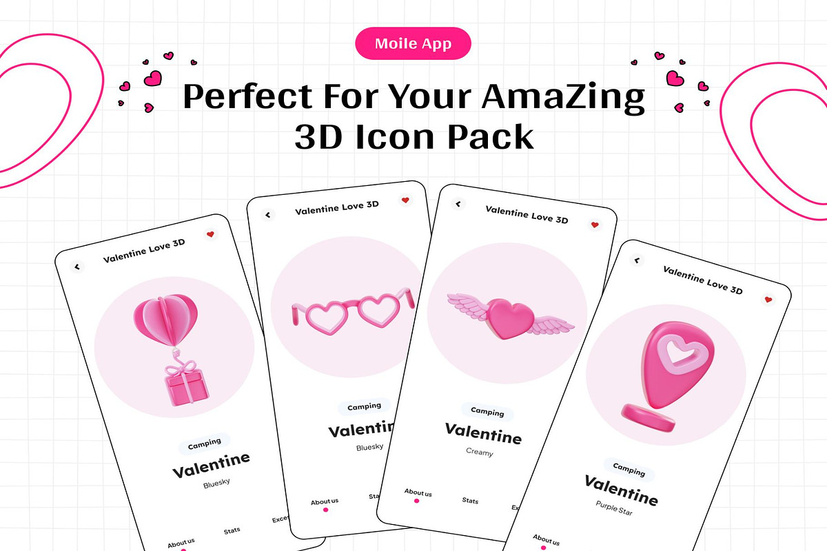 Valentine Love 3D Icon, an Environmental 3D Model by Lumina_ui_ux202 (Photo 4 of 6)