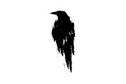 Raven Black Silhouette, an Animal Illustration by DeShoff Art (Thumbnail 2 of 5)