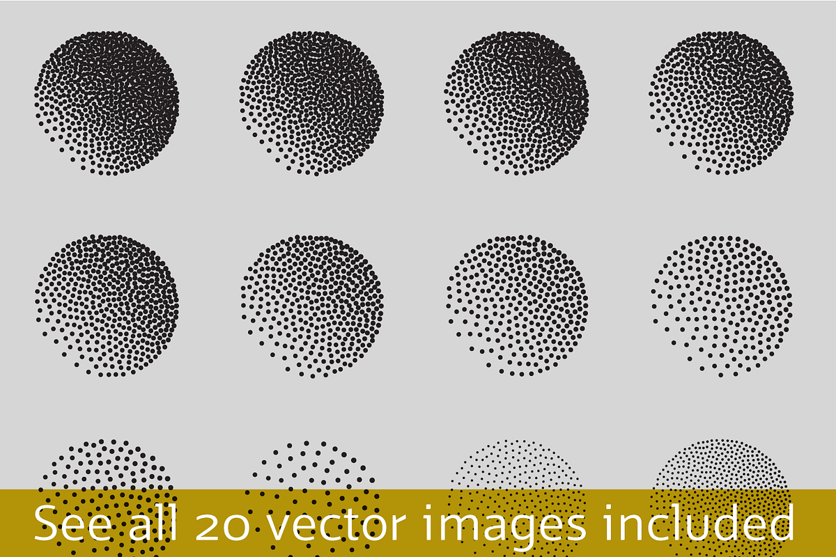 CircleTones Vol. 14 | 20 Vectors, a Texture Graphic by invisiblelayer (Photo 2 of 5)