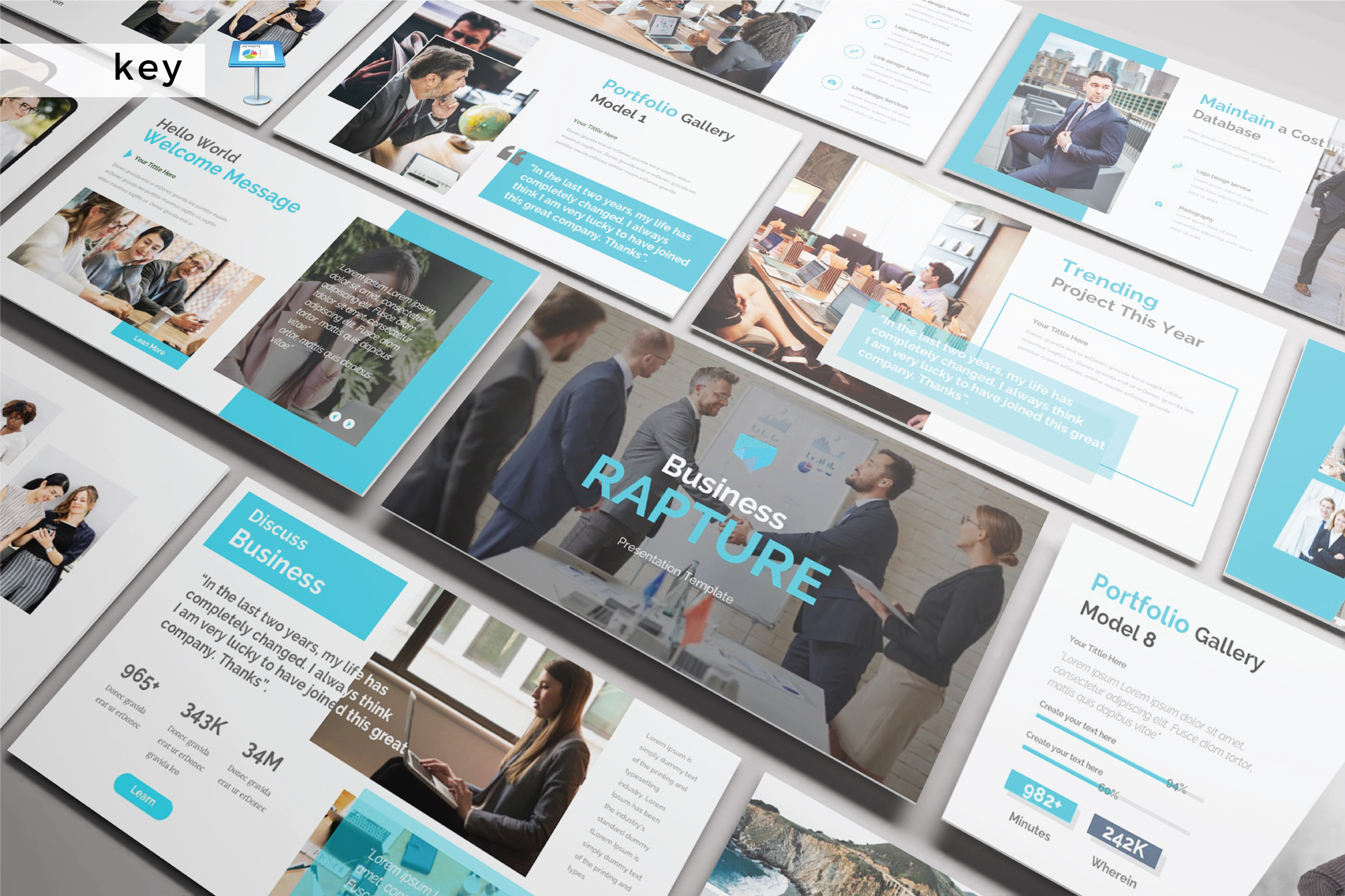 BUSINESS RAPTURE -Keynote Template, a Presentation Template by Shafura