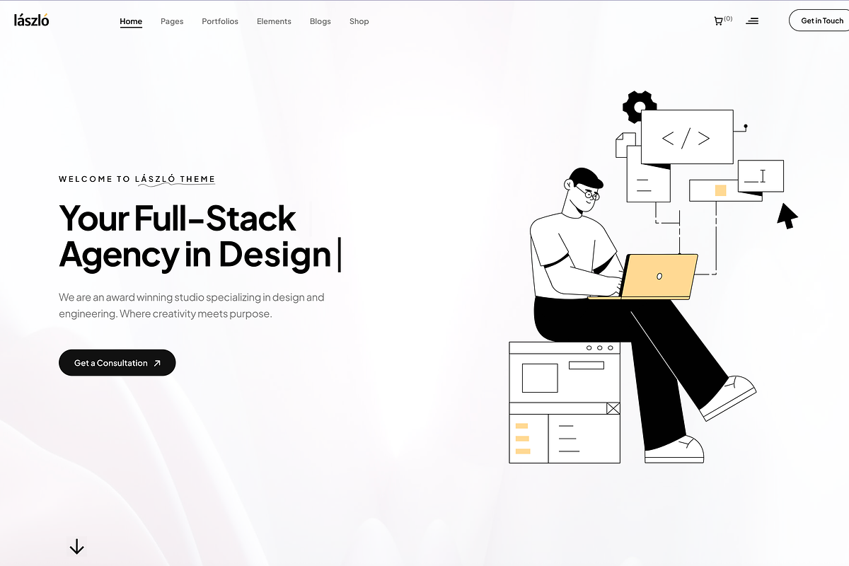 Laszlo - Creative WordPress Theme, a WordPress Template by treethemes (Photo 2 of 4)