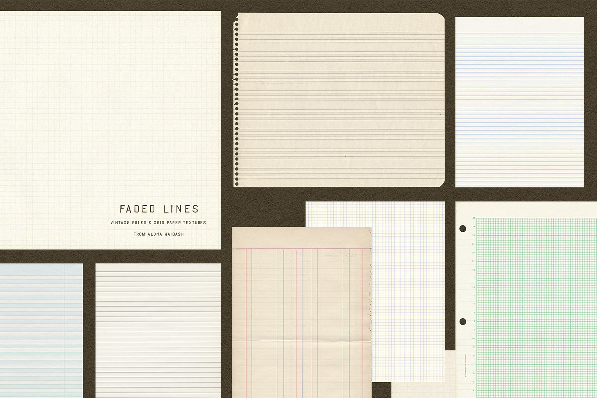 Vintage Ruled & Grid Paper Textures, a Texture Graphic by alonahaidash (Photo 7 of 15)