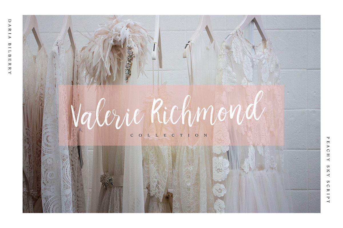 Peachy sky SVG casual script preview 3