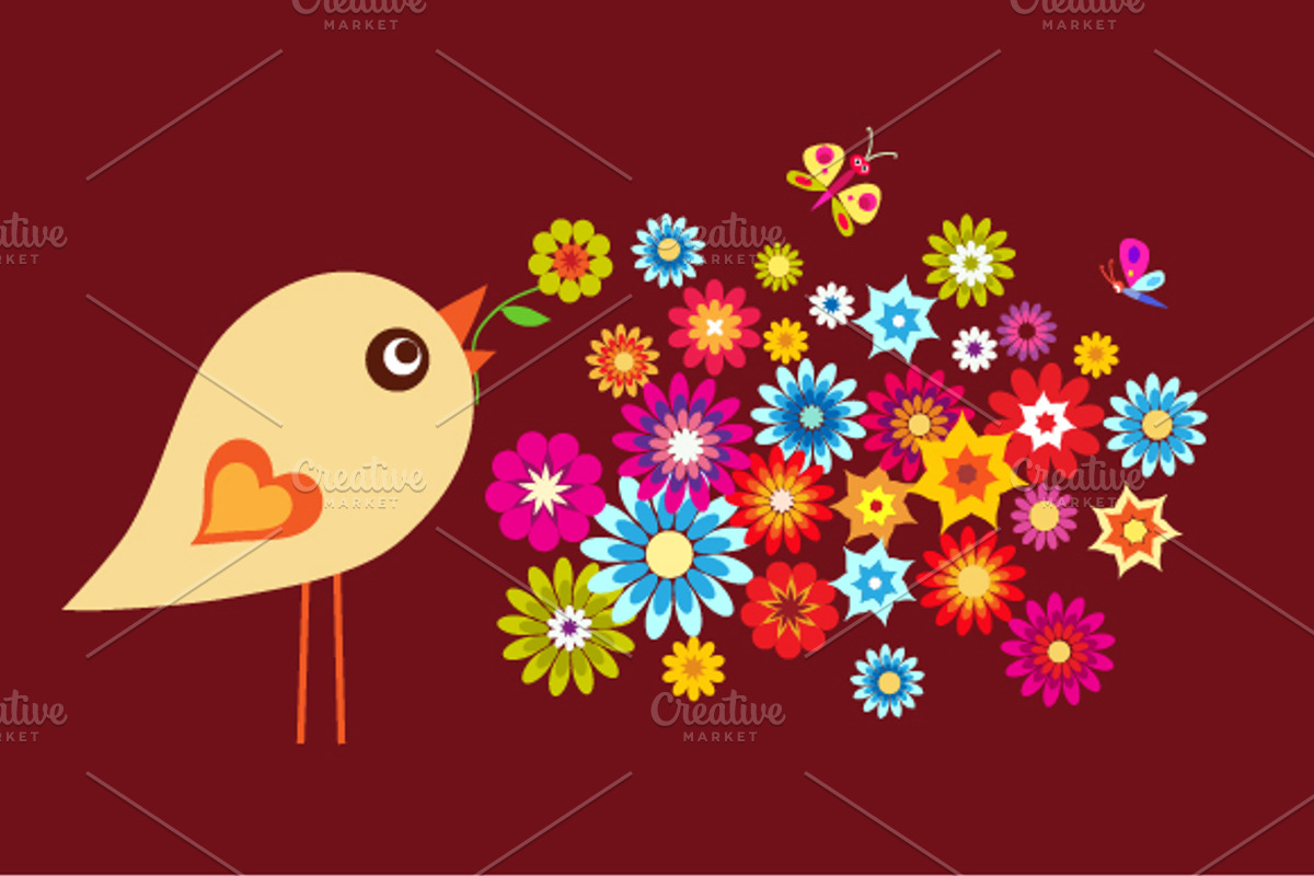 Cute vector spring cards, vector, a Decorative Illustration by zoya (Photo 5 of 5)