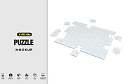 Puzzel Mockup, a Print Template by PixelMockup (Thumbnail 1 of 5)