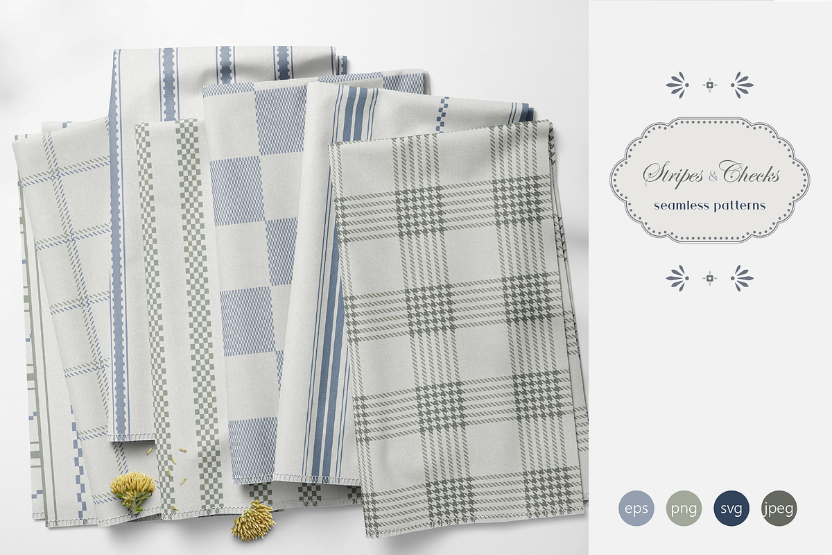 Stripes and Chekcs Patterns, a Pattern Graphic by InaCorart (Photo 1 of 6)