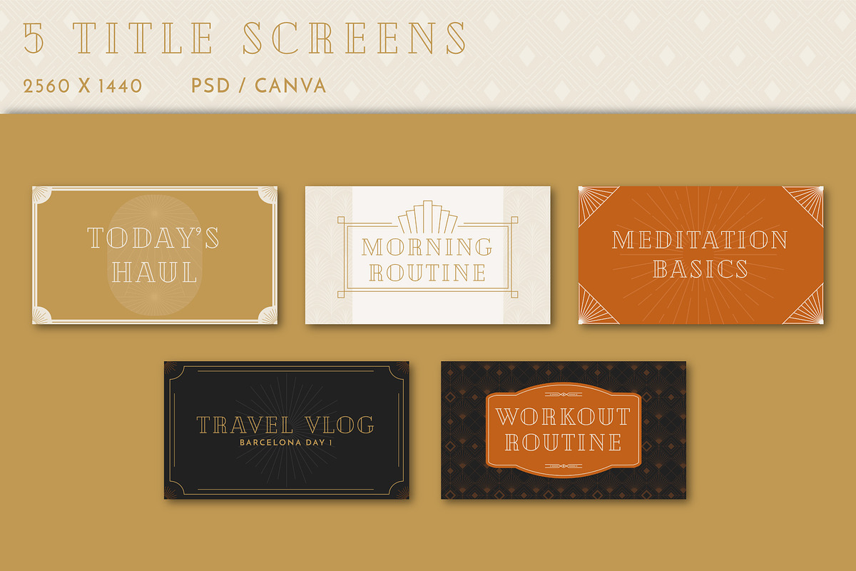 Youtube: Art Deco Mystic, a Social Media Template by Liseno Designs (Photo 3 of 6)