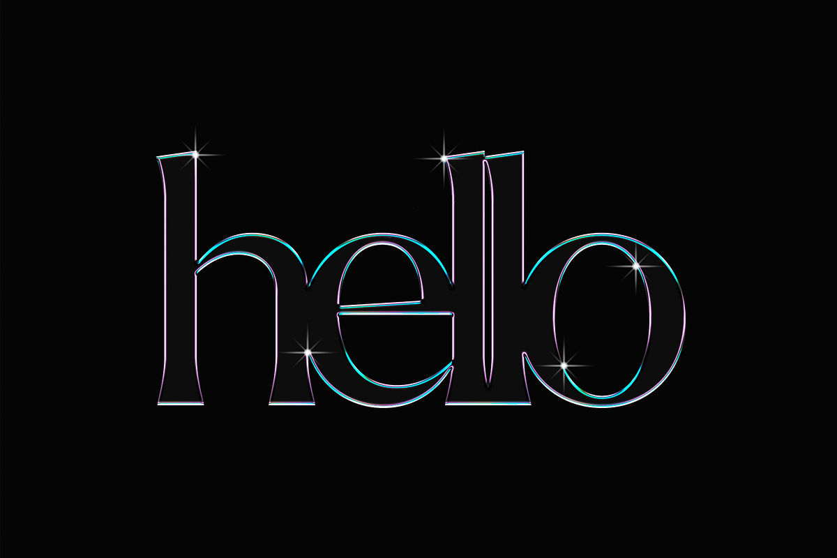 Glowing Holographic Text Effect, a Background Graphic by Xtrahive
