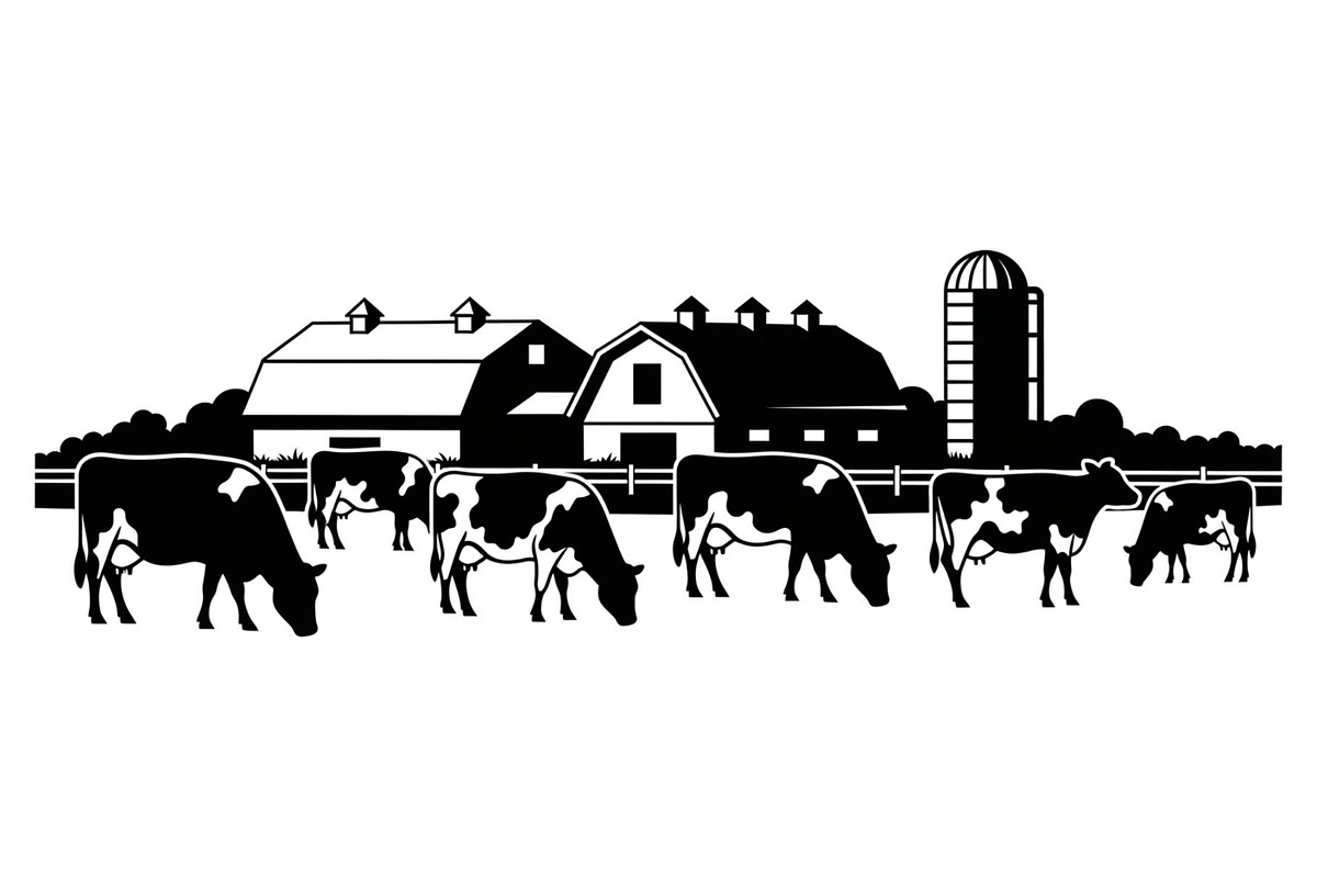 Farm Cow Silhouette Vector Bundle, an Illustration by Designs_River (Photo 50 of 51)