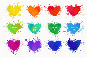 Colorful Life: Vector Splatters Set