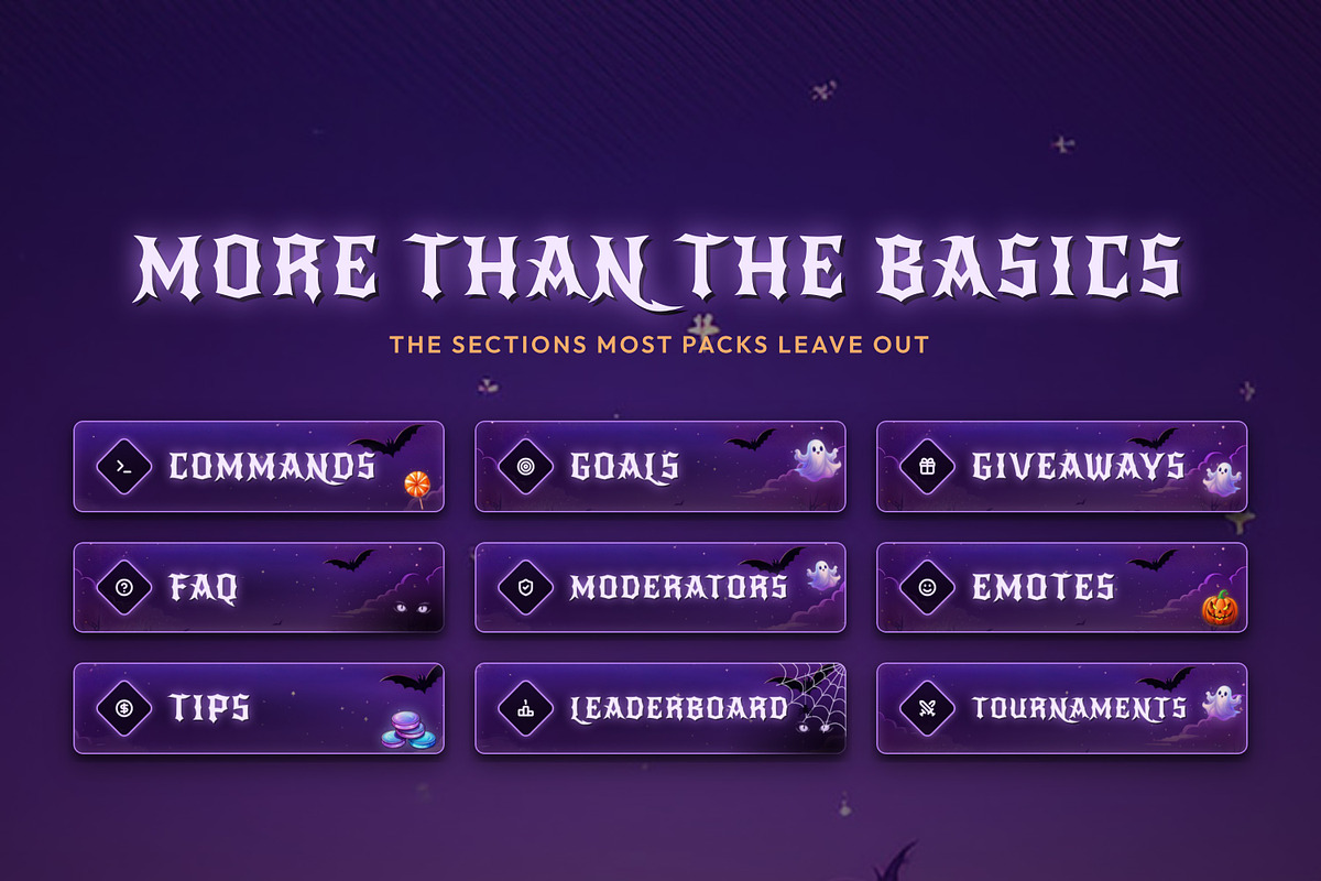 Halloween Twitch & Kick Panels, an Object Graphic by Gear Store (Photo 4 of 7)