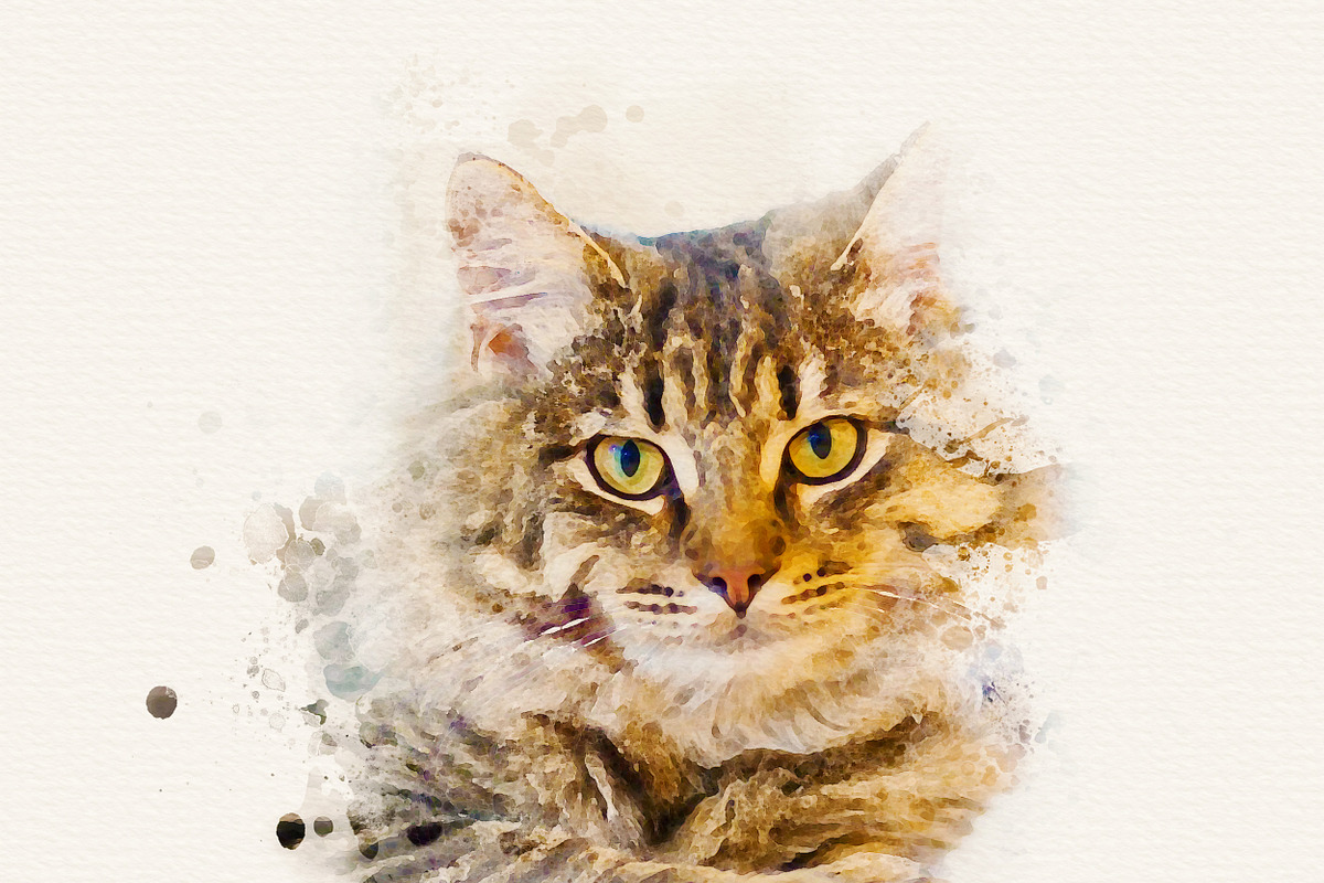 Pet Watercolor Effect Photoshop, an Action Add-On by liptouse (Photo 4 of 10)