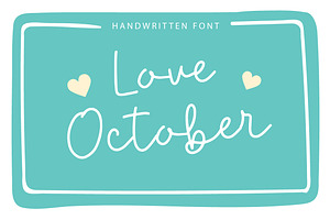 Love October Handwritten Font