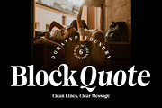 Block Quote Serif, a Serif Font by Dora Typefoundry (Thumbnail 1 of 10)