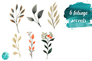 Peach Watercolor Florals, a Decorative Illustration by Verdigris Studios (Thumbnail 4 of 4)