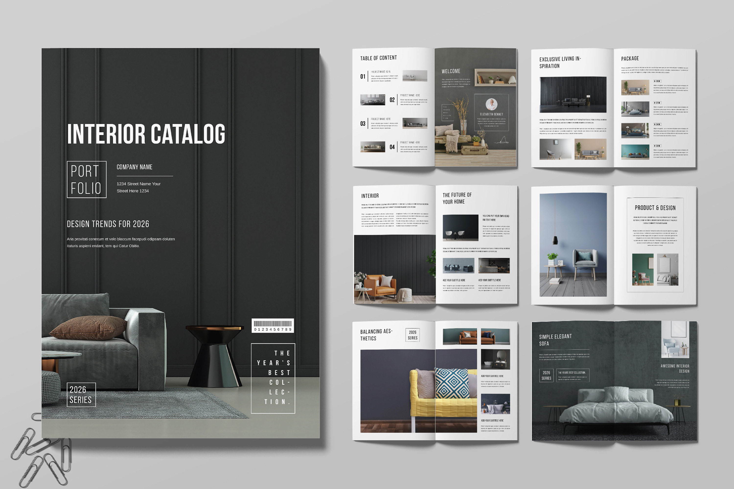 Interior Catalog Design Template