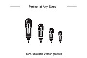 Pen and Writing Tools Icons, a Solid Icon by Designfour (Thumbnail 7 of 7)