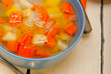 Traditional Italian minestrone soup, a Food & Drink Photo by keko64