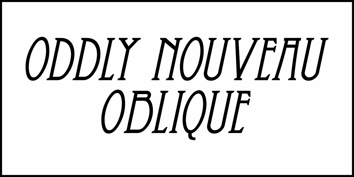 Oddly Nouveau JNL, a Font by Jeff Levine Fonts (Photo 4 of 5)
