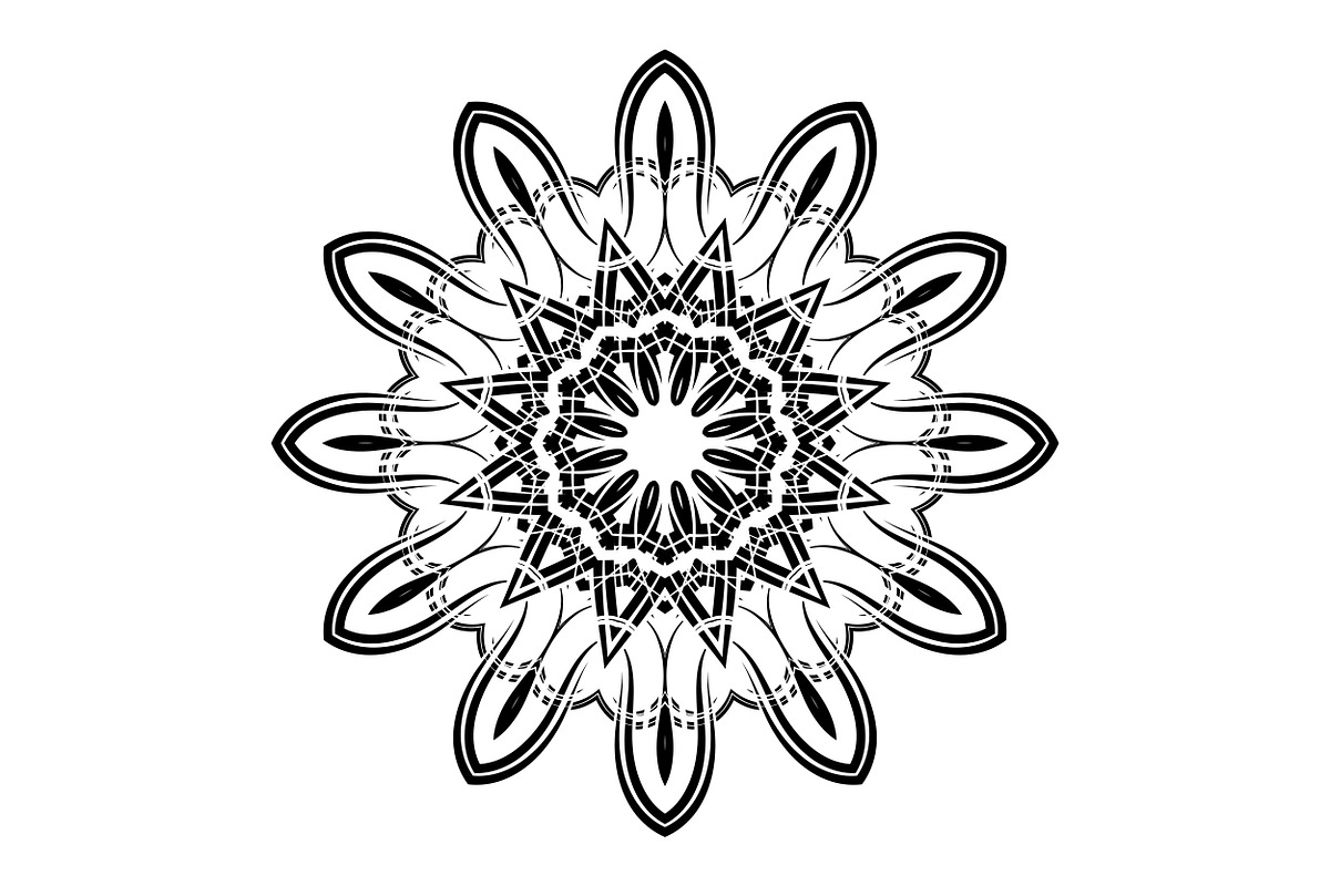 Elegant Mandala Line Art Collection, a Decorative Illustration by NJ Himel (Photo 3 of 101)