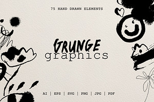 75 Drawn & Painted Grunge Graphics