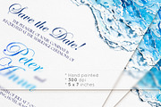 4 Seaside Wedding Invitations, an Invitation Template by Aquarellina (Thumbnail 2 of 3)