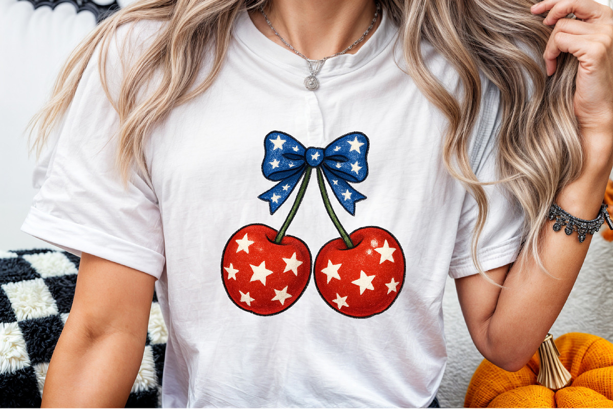 4th of July Coquette Cherry Bow, an Illustration by Sublimation Artist (Photo 9 of 9)