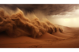 storm dark desert sand ai generated, a Background Photo by pikepicture