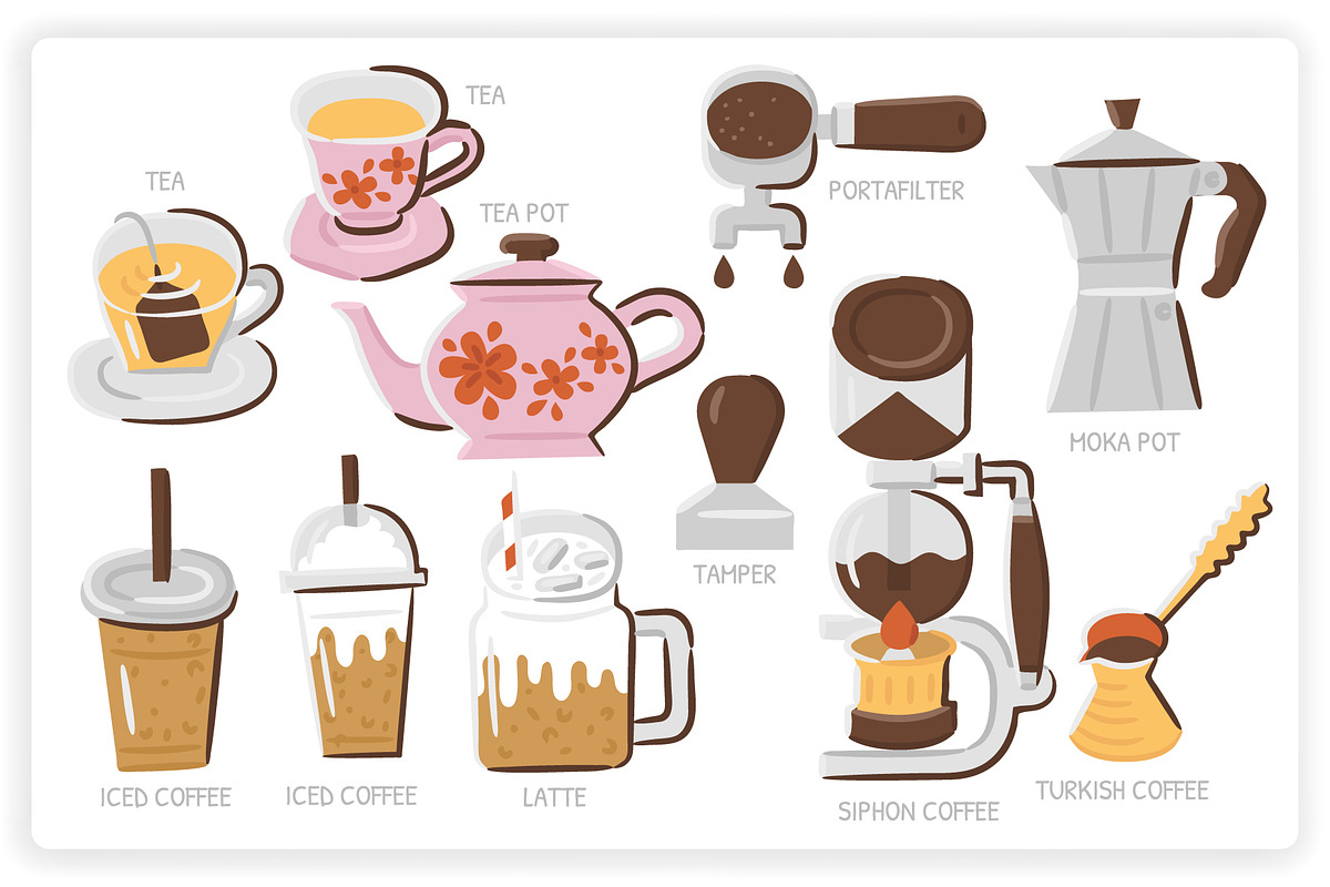 36 Coffee Elements, a Graphic by monkik (Photo 5 of 9)