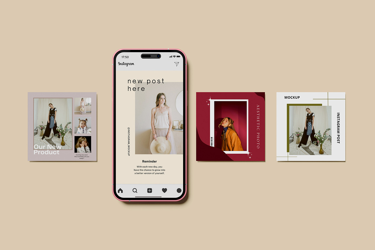 Instagram Post Mockup, a Print Template by Difa Design (Photo 7 of 9)