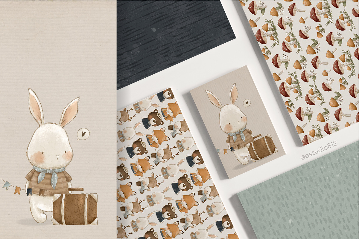 Vintage Woodland Friends, an Animal Illustration by Estudio 812 (Photo 5 of 10)
