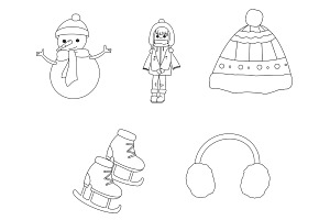 Christmas Winter Elements Set 1