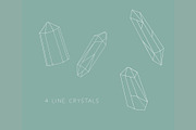 Mystical Crystals Procreate Stamps, a Brush Add-On by BohoCalligraphy (Thumbnail 4 of 6)