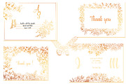 Gold Card templates and floral items, a Card Template by AnastasiyaOleynik (Thumbnail 2 of 9)