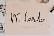 Milardo, a Script Font by Larin Type Co. (Thumbnail 1 of 7)