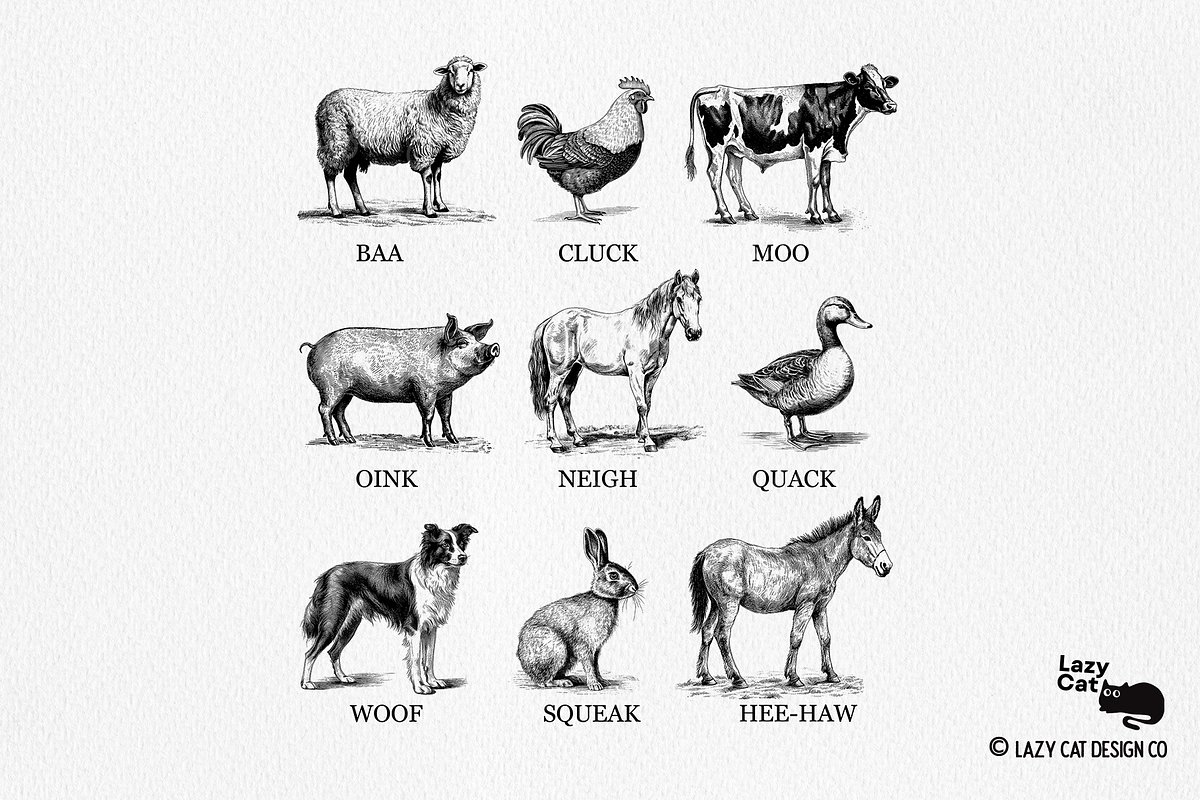 Vintage Farm PNG Clip Art Pack, an Object Graphic by Lazy Cat (Photo 9 of 18)