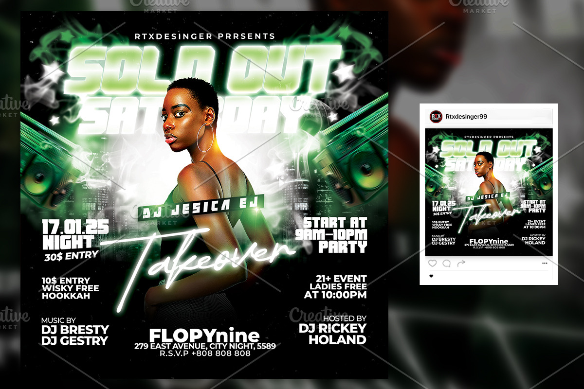 Night Club Party Flyer Template, a Flyer Template by RTXdesinger99 (Photo 3 of 3)