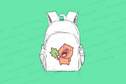 Cute Kawaii Capybaras in Autumn, an Animal Illustration by Palau (Thumbnail 2 of 12)