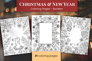 Christmas, New Year Frames & Borders, an Illustration by ChristinaDesigns (Thumbnail 1 of 7)