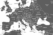 Vector World Map with main cities, an Education Illustration by asantosg (Thumbnail 2 of 7)