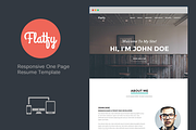 Flatfy - Responsive Resume / CV, a Bootstrap Template by Linewp (Thumbnail 1 of 4)