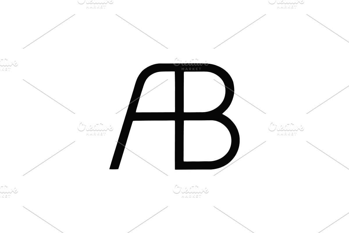 Minimalist AB Letter Logo Design, a Branding & Logo Template by Vectorium Studio (Photo 2 of 2)
