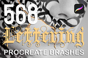 lettering brushes procreate brush, a Brush Add-On by EnriqueSaezStudio (Thumbnail 1 of 6)