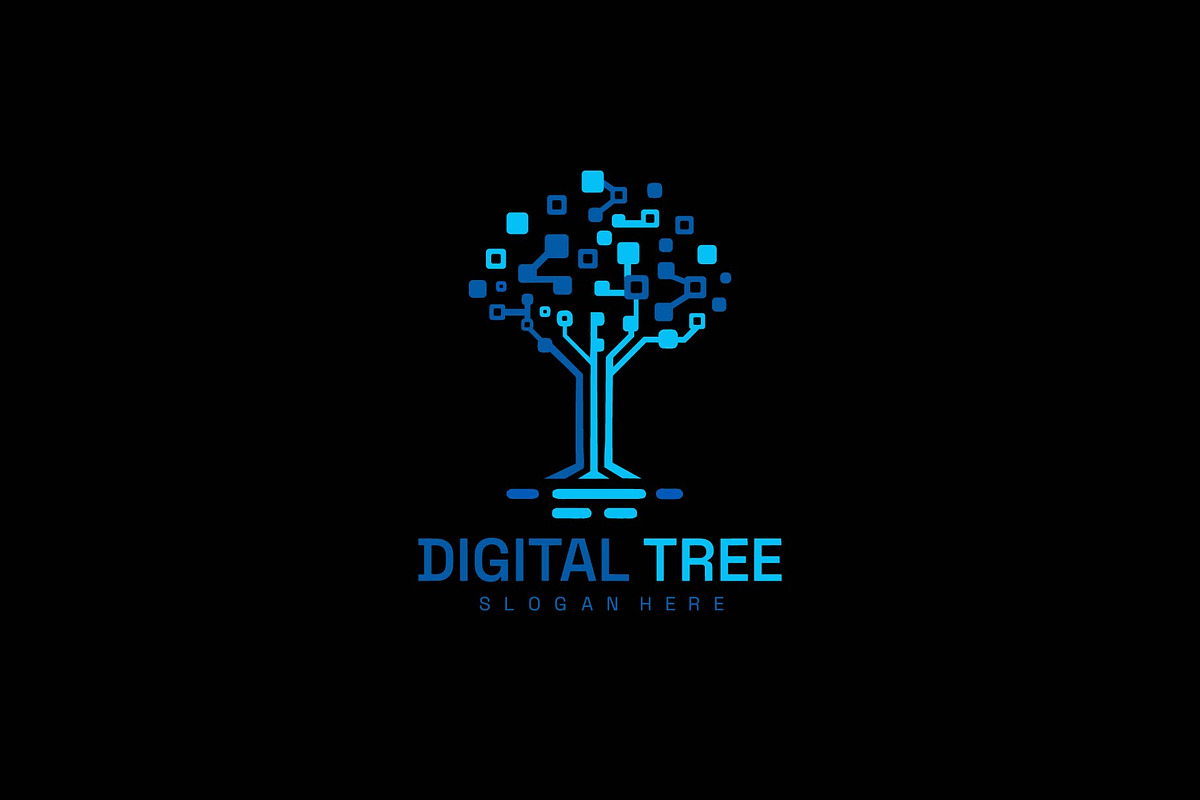 Digital Tree Logo Technology Network, a Branding & Logo Template by Art Studio Design (Photo 3 of 3)