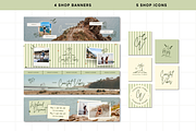 Coastal Etsy Shop Kit Template, a Branding & Logo Template by Anna Design Studio (Thumbnail 3 of 8)