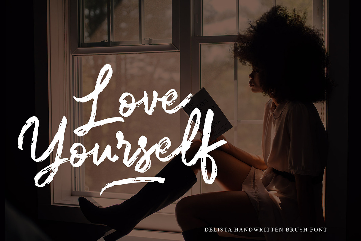 Delista - Handwritten Brush Font, a Script Font by Weape Studio (Photo 5 of 9)