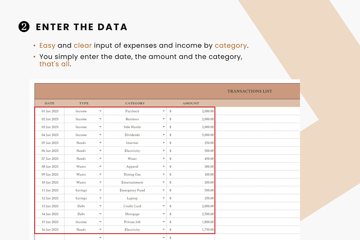 50 30 20 & 70 20 10 Budgeting Sheet, a Templates & Theme by MondaySpark (Photo 6 of 10)